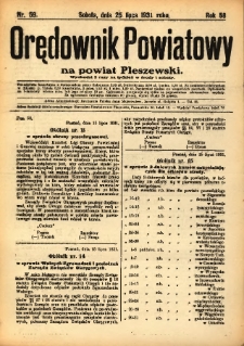 Orędownik Powiatowy na Powiat Pleszewski 1931.07.25 R.58 Nr59