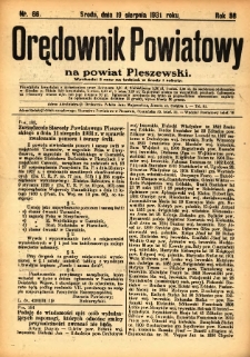Orędownik Powiatowy na Powiat Pleszewski 1931.08.19 R.58 Nr66
