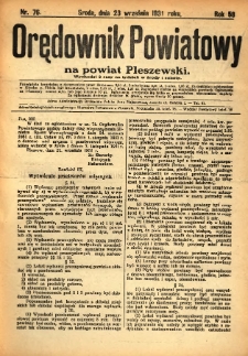 Orędownik Powiatowy na Powiat Pleszewski 1931.09.23 R.58 Nr79