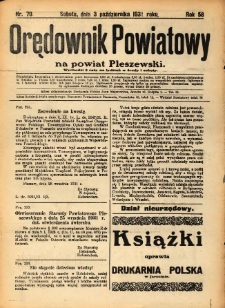 Orędownik Powiatowy na Powiat Pleszewski 1931.10.03 R.58 Nr79