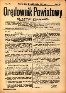 Orędownik Powiatowy na Powiat Pleszewski 1931.10.31 R.58 Nr87