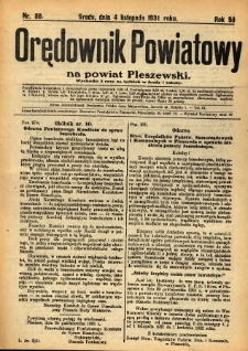 Orędownik Powiatowy na Powiat Pleszewski 1931.11.04 R.58 Nr88