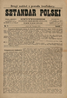 Sztandar Polski : dwutygodnik polityczno-ekonomiczno-społeczny. 1879.06.26 R.1 Nr.7