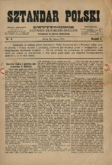 Sztandar Polski : dwutygodnik polityczno-ekonomiczno-społeczny. 1879.07.24 R.1 Nr.9