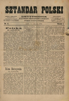 Sztandar Polski : dwutygodnik polityczno-ekonomiczno-społeczny. 1879.11.13 R.1 Nr.17