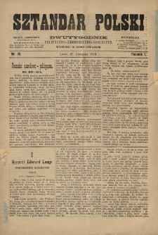 Sztandar Polski : dwutygodnik polityczno-ekonomiczno-społeczny. 1879.11.27 R.1 Nr.18