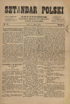 Sztandar Polski : dwutygodnik polityczno-ekonomiczno-społeczny. 1880.02.07 R.1 Nr.23