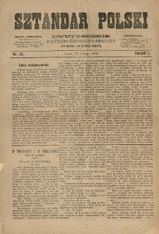 Sztandar Polski : dwutygodnik polityczno-ekonomiczno-społeczny. 1880.02.21 R.1 Nr.24