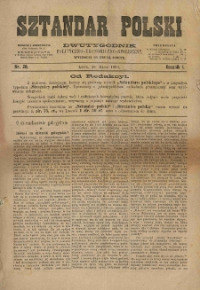 Sztandar Polski : dwutygodnik polityczno-ekonomiczno-społeczny. 1880.03.20 R.1 Nr.26