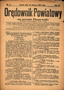 Orędownik Powiatowy na Powiat Pleszewski 1932.01.16 R.59 Nr5