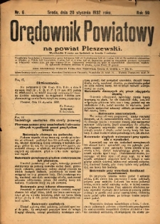 Orędownik Powiatowy na Powiat Pleszewski 1932.01.20 R.59 Nr6