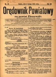 Orędownik Powiatowy na Powiat Pleszewski 1932.02.06 R.59 Nr10