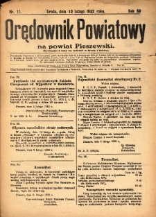 Orędownik Powiatowy na Powiat Pleszewski 1932.02.10 R.59 Nr11