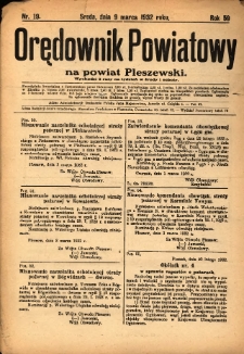 Orędownik Powiatowy na Powiat Pleszewski 1932.03.08 R.59 Nr19