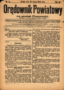 Orędownik Powiatowy na Powiat Pleszewski 1932.03.16 R.59 Nr21