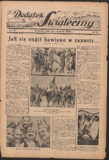 Dodatek świąteczny: tygodniowy dodatek do Gońca Nadwiślańskiego 1934.01.14 Nr10