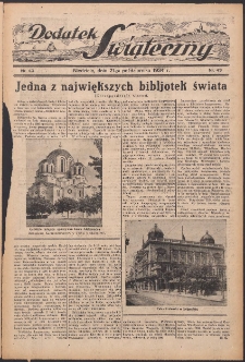 Dodatek Świąteczny: tygodniowy dodatek do Gońca Nadwiślańskiego 1934.10.21 Nr43