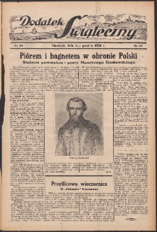 Dodatek Świąteczny: tygodniowy dodatek do Gońca Nadwiślańskiego 1934.12.02 Nr49