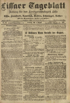 Lissaer Tageblatt. 1917.08.05 Nr.181