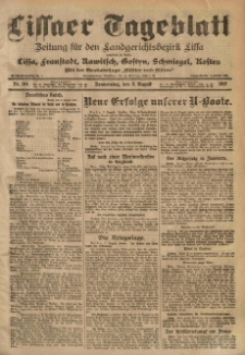 Lissaer Tageblatt. 1917.08.09 Nr.184