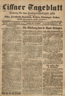 Lissaer Tageblatt. 1917.08.19 Nr.193