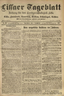 Lissaer Tageblatt. 1917.09.01 Nr.204