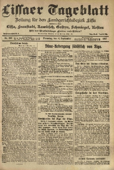 Lissaer Tageblatt. 1917.09.04 Nr.206