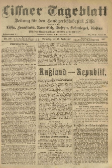 Lissaer Tageblatt. 1917.09.18 Nr.218