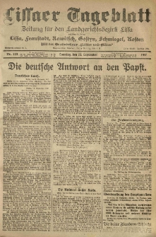 Lissaer Tageblatt. 1917.09.23 Nr.223