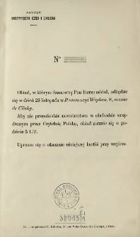 [Zaproszenie Inc.:] "Obiad, w kt&oacute;rym Szanowny Pan bierze udział, odbędzie się w dzień 29 listopada ..."