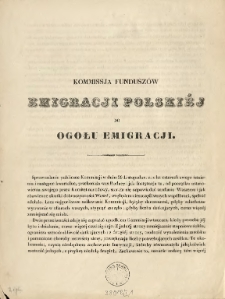 Kommissja Funduszów Emigracji Polskiéj do ogołu emigracji