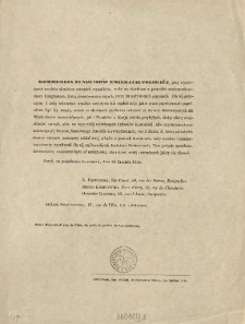 [Zawiadomienie Inc.:] " Kommissija Fundusz&oacute;w Emigracii Polskiej, przy wyczerpaniu zasob&oacute;w skutkiem ..."