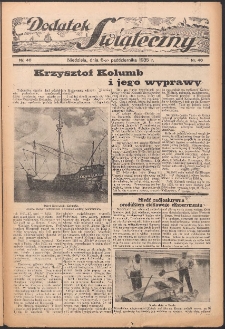 Dodatek Świąteczny: tygodniowy dodatek do Gońca Nadwiślańskiego 1935.10.06 Nr40