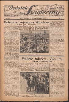 Dodatek Świąteczny: tygodniowy dodatek do Gońca Nadwiślańskiego 1935.10.27 Nr43