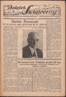 Dodatek Świąteczny: tygodniowy dodatek do Gońca Nadwiślańskiego 1935. Nr47