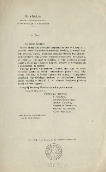 [Odezwa Inc.:] " Komissja Obchodu Stuletniej Rocznicy Konfederacji Barskiej Do Pana Szanowny Ziomku ... "