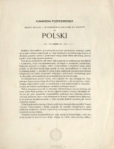Kommissya Pośrednicząca między Krajem a Wychodźtwem Polskiem we Francyi do Polski