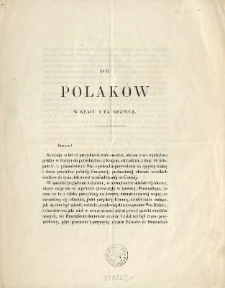 Do Polak&oacute;w w kraju i za granicą
