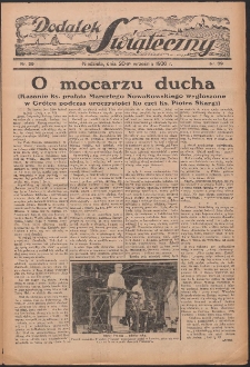 Dodatek Świąteczny: tygodniowy dodatek do Gońca Nadwiślańskiego 1936.09.20 Nr39