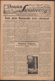 Dodatek Świąteczny: tygodniowy dodatek do Gońca Nadwiślańskiego 1936.10.18 Nr43