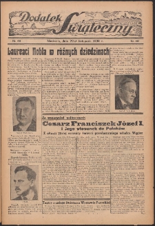 Dodatek Świąteczny: tygodniowy dodatek do Gońca Nadwiślańskiego 1936.11.22 Nr48