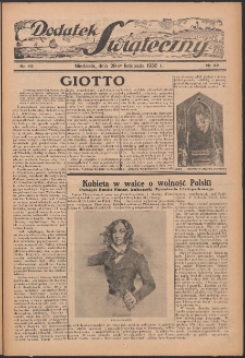 Dodatek Świąteczny: tygodniowy dodatek do Gońca Nadwiślańskiego 1936.11.29 Nr49