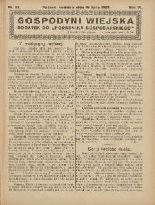Gospodyni Wiejska: dodatek do „Poradnika Gospodarskiego” 1923.07.15 R.6 Nr28