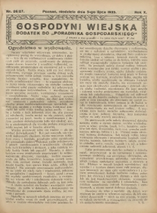 Gospodyni Wiejska: dodatek do „Poradnika Gospodarskiego” 1925.07.05 R.10 Nr26-27