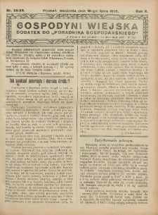 Gospodyni Wiejska: dodatek do „Poradnika Gospodarskiego” 1925.07.19 R.10 Nr28-29