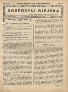 Gospodyni Wiejska: dodatek do „Poradnika Gospodarskiego” 1926.02.28 R.11 Nr8-9