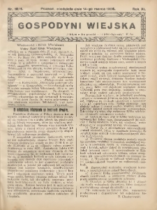 Gospodyni Wiejska: dodatek do „Poradnika Gospodarskiego” 1926.03.14 R.11 Nr10-11