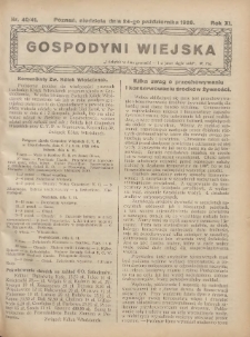 Gospodyni Wiejska: dodatek do „Poradnika Gospodarskiego” 1926.10.24 R.11 Nr40-41