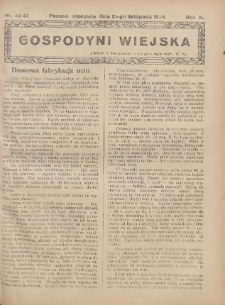 Gospodyni Wiejska: dodatek do „Poradnika Gospodarskiego” 1926.11.21 R.11 Nr46-47