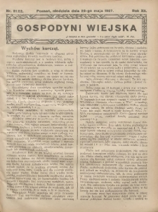 Gospodyni Wiejska: dodatek do „Poradnika Gospodarskiego” 1927.05.22 R.12 Nr21-22